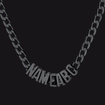 8mm Custom Name Cuban Chain Necklace for