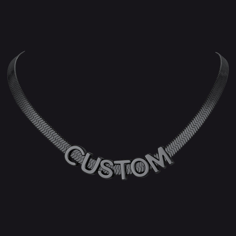 5mm Personalized Name Choker Chain Necklace for