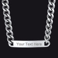 Personalized Engraved Nameplate Cuban Chain Choker Necklace for