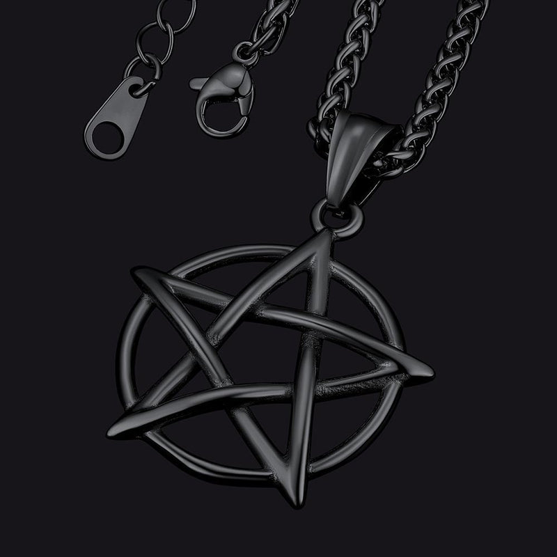 Tetragrammaton Pentagram Necklace for