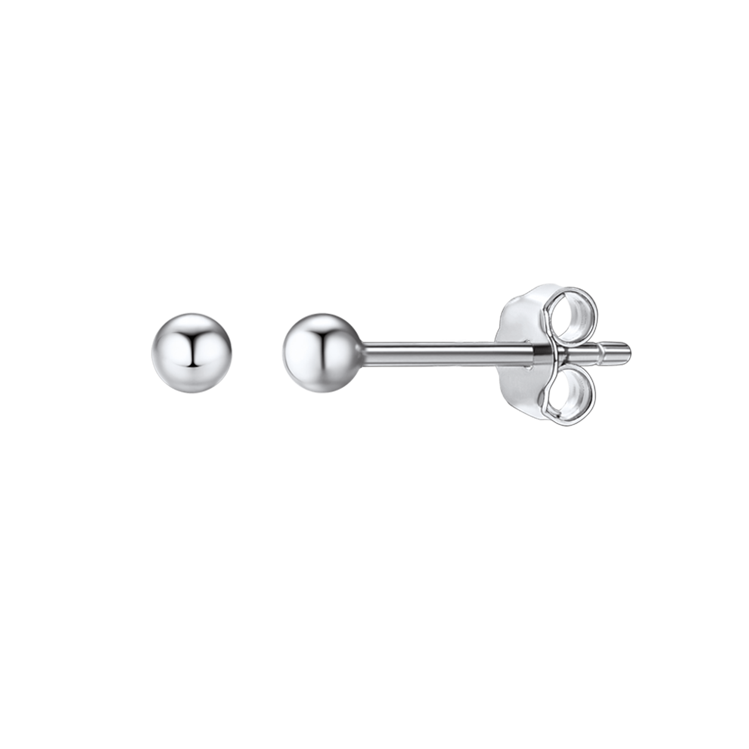 S925 Silver Minimalist Ball Stud Earrings for