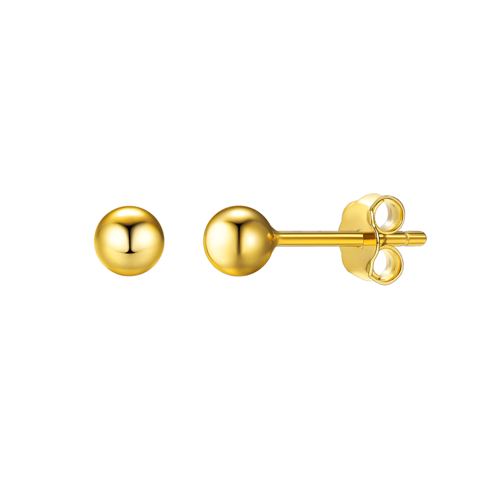 S925 Silver Minimalist Ball Stud Earrings for