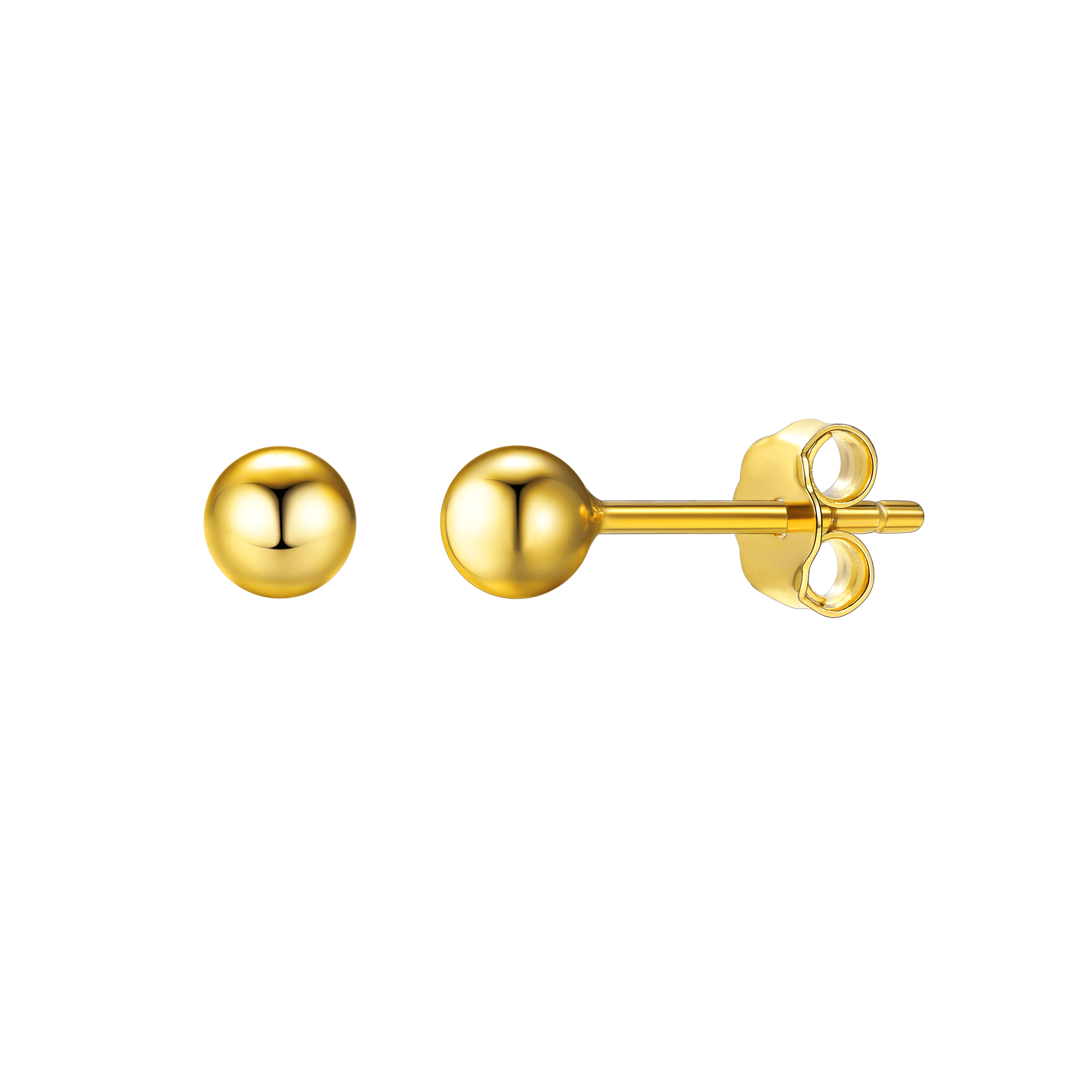 S925 Silver Minimalist Ball Stud Earrings for