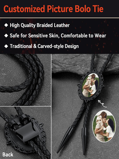 Personalized Memorial Photo Bolo Ties for Wedding