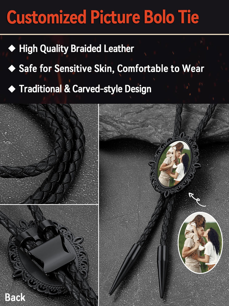 Personalized Memorial Photo Bolo Ties for Wedding