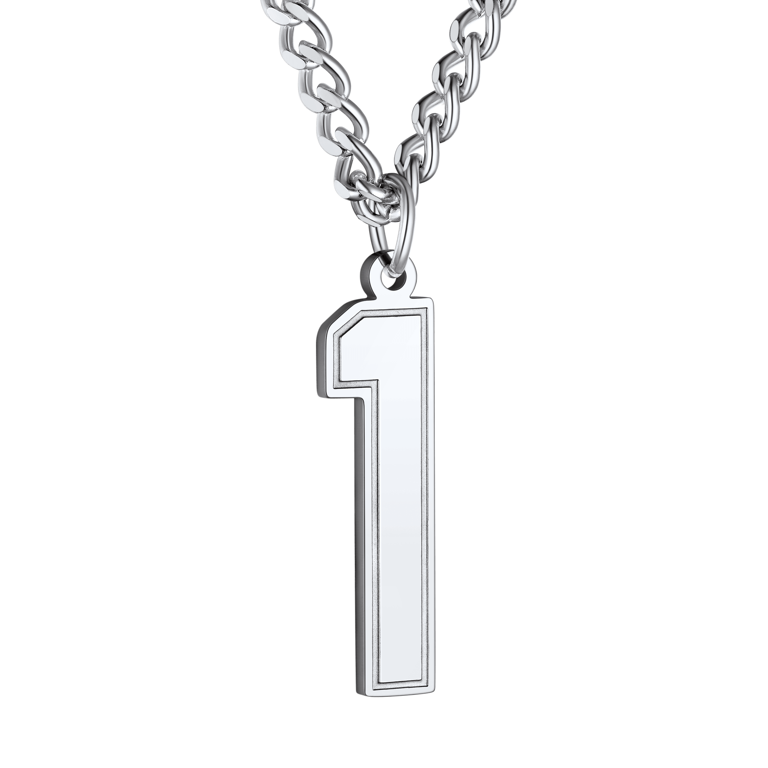 Personalized Sports Jersey Number Chain Necklace for Sport Fans