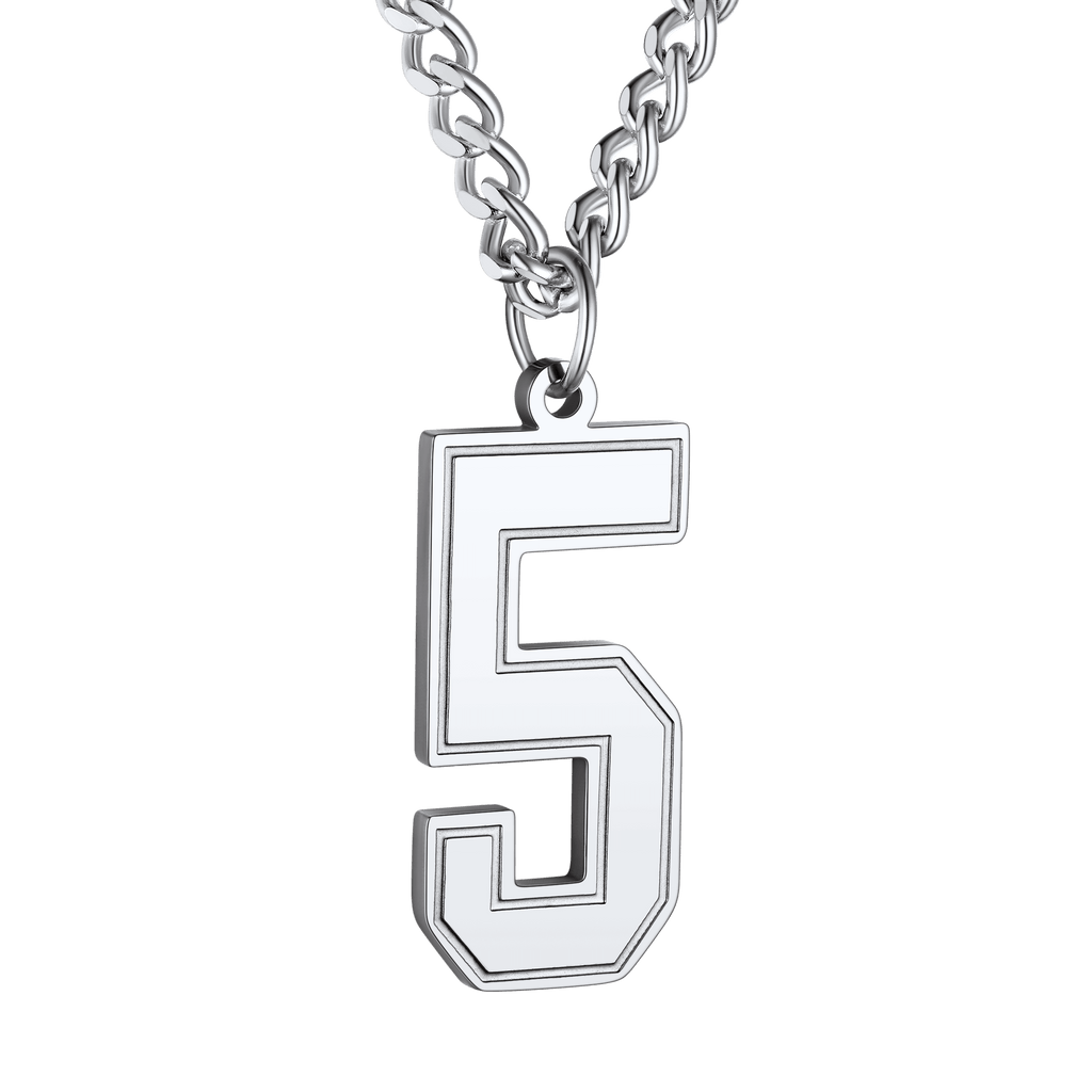 Personalized Sports Jersey Number Chain Necklace for Sport Fans