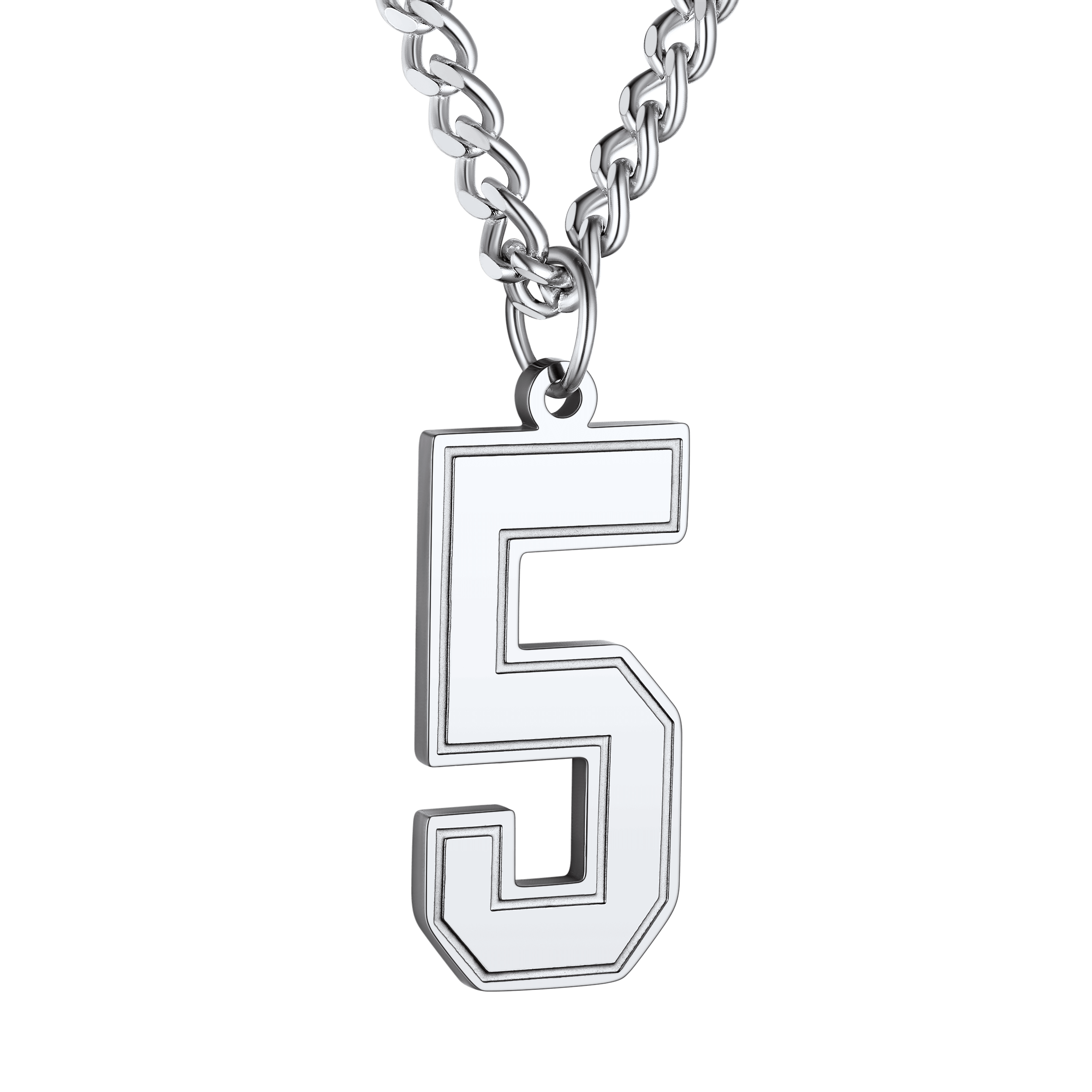 Personalized Sports Jersey Number Chain Necklace for Sport Fans