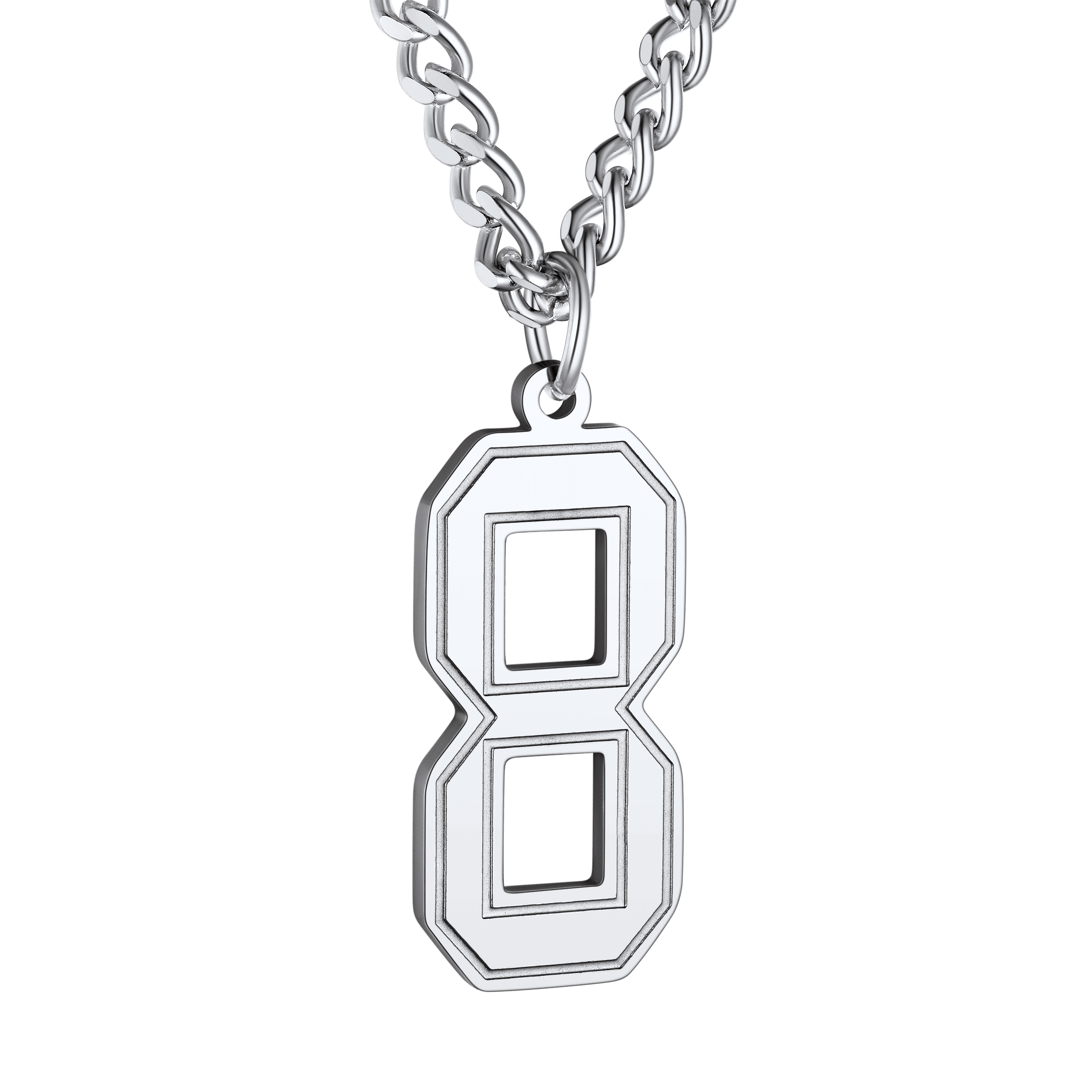 Personalized Sports Jersey Number Chain Necklace for Sport Fans
