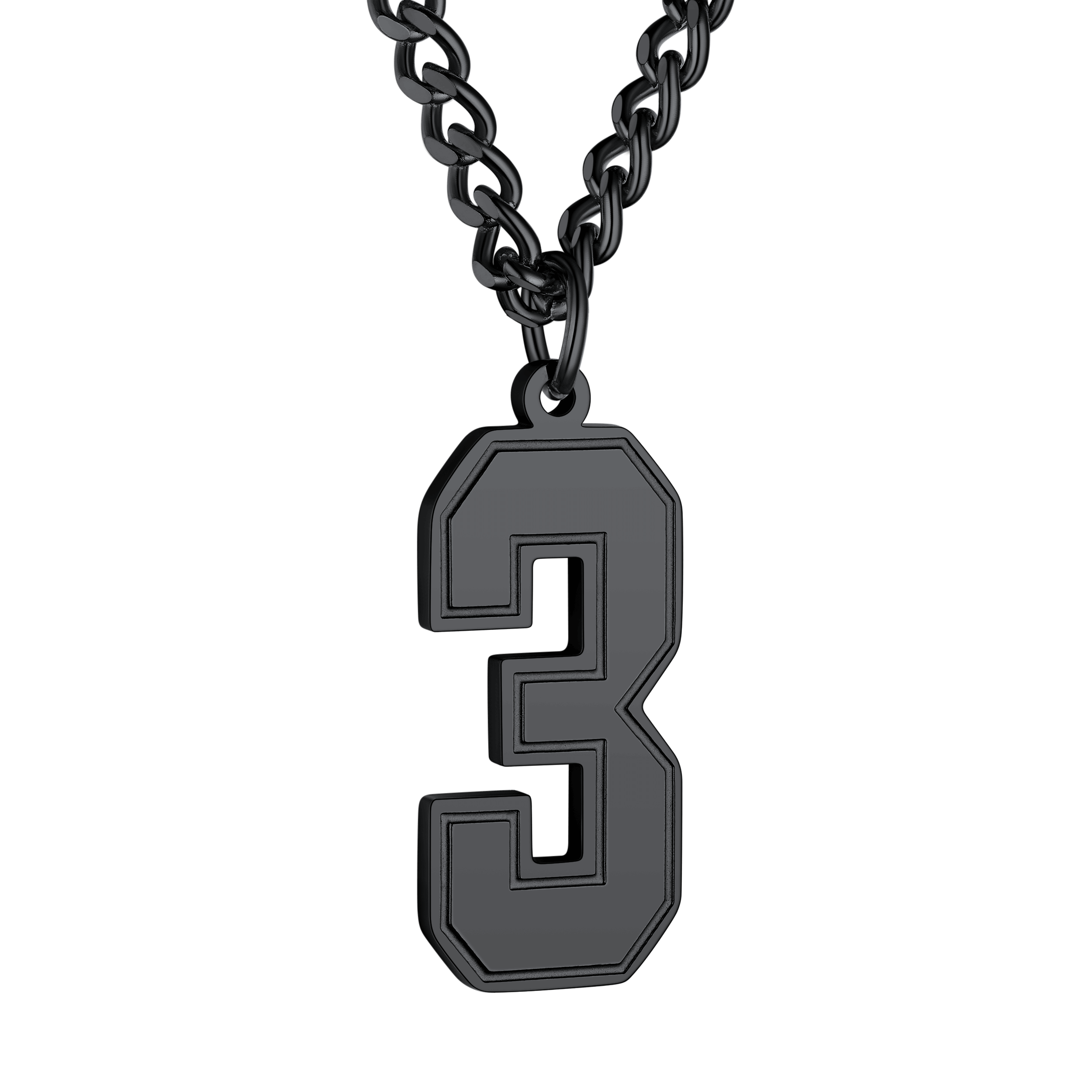 Personalized Sports Jersey Number Chain Necklace for Sport Fans