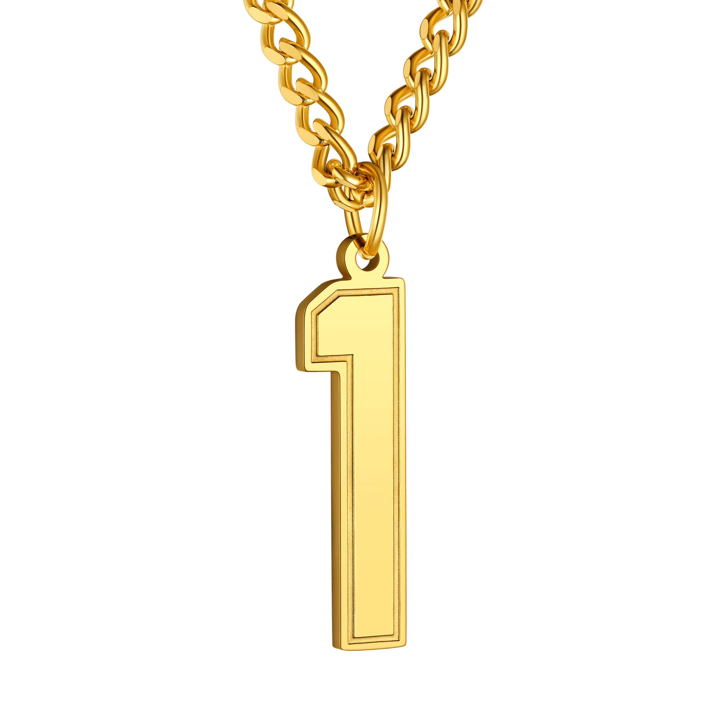 Personalized Sports Jersey Number Chain Necklace for Sport Fans