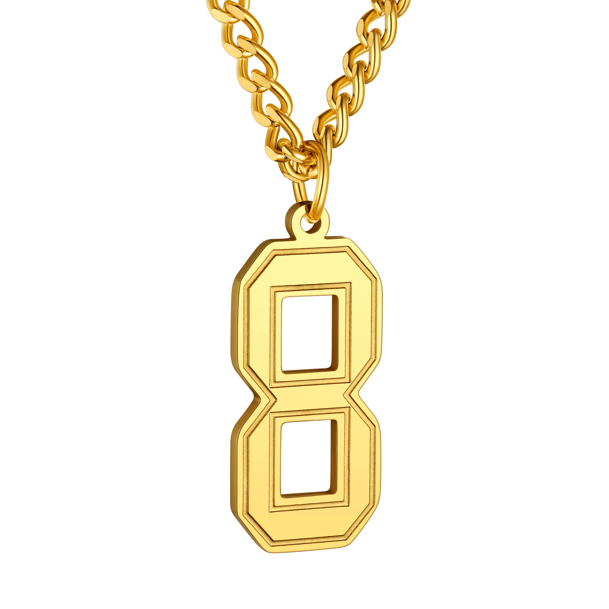 Personalized Sports Jersey Number Chain Necklace for Sport Fans