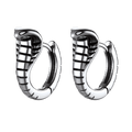Gothic Punk Snake Hoop Earrings for