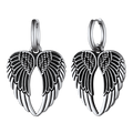 Flash Punk Angel Wing Hoop Dangle Earrings for