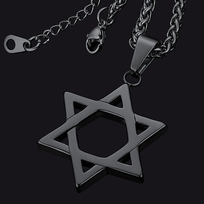 Jewish Magen Star of David Necklace for