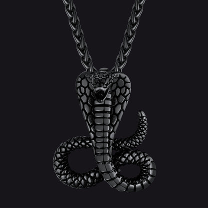 Punk Cobra Sanke Pendant Necklace for
