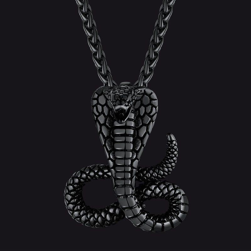 Punk Cobra Sanke Pendant Necklace for