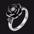 Personalized Cremation Rose Urn Ashes Ring With Birthstone for