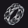 Irish Celtic Knot Band Ring Stainless Steel for