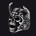 Heavy Metal Demon Skull Ring With Horns for