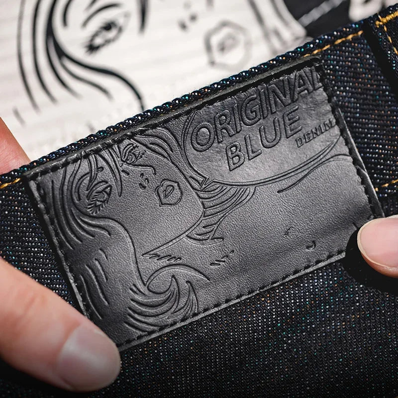 BARPINTON | Vintage Selvedge Raw Denim Jeans - 13,5 oz Herrenjeans aus schwerem Baumwoll-Denim, gerade Passform, mit Reißverschluss & Taschen