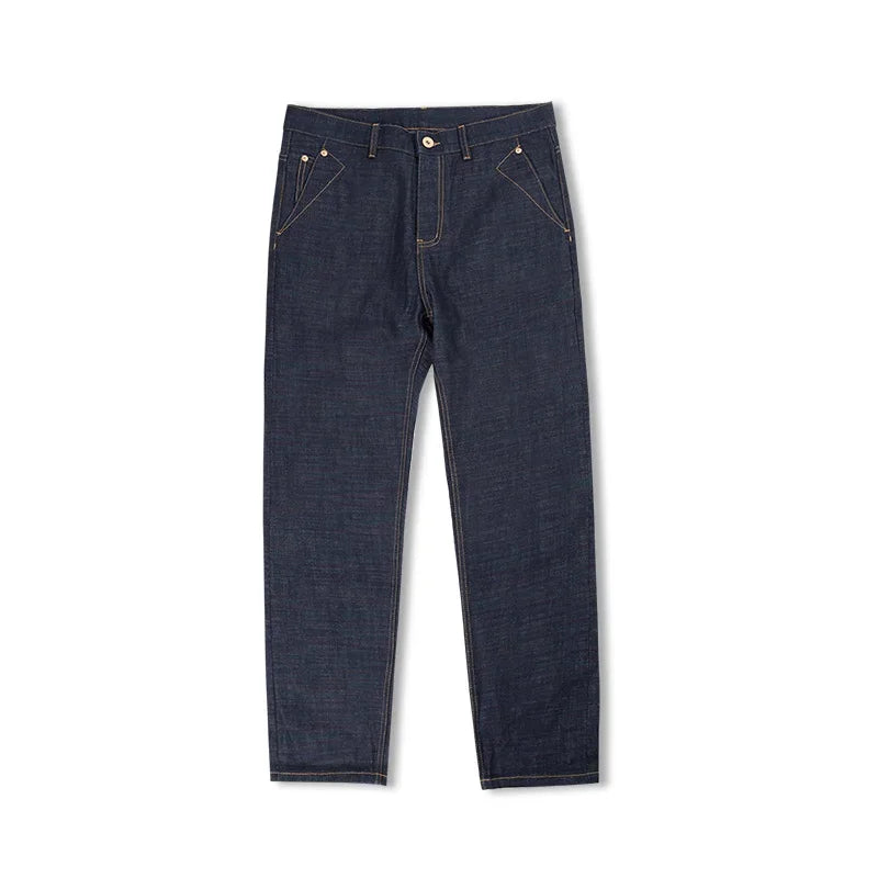 BARPINTON | Vintage Selvedge Raw Denim Jeans - 13,5 oz Herrenjeans aus schwerem Baumwoll-Denim, gerade Passform, mit Reißverschluss & Taschen