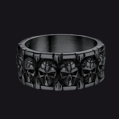 Skull Evil Teeth Stainless Steel Ring for