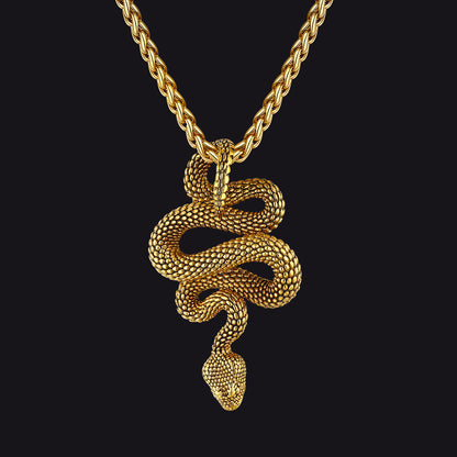 Gothic Retro Snake Necklace for