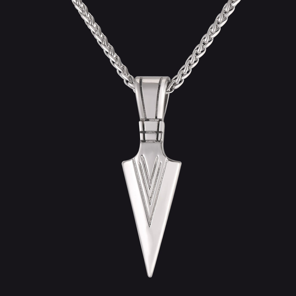 Spear Point Arrowhead Necklace Pendant for