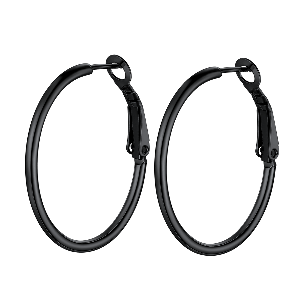 Lightweight Large Hoop Earrings for Lobster Clasp