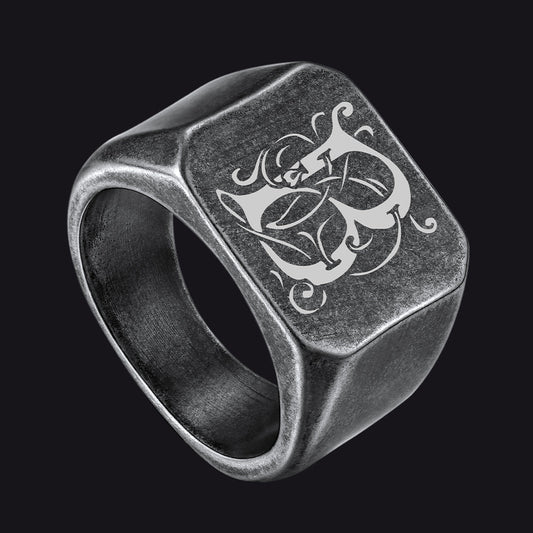 Customized Stainless Steel Signet Signet Ring Gifts for Dad Son