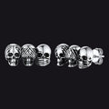 See No Evil, Hear No Evil, Speak No Evil Skulls Stud Earrings