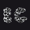 Gothic Hollow Skull Clip Ear Cuff Halloween Gift for