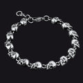 Gothic Linked Chain Skull Bracelet for