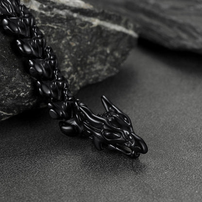 Viking Dragon Head Bracelet Stainless Punk Bracelet