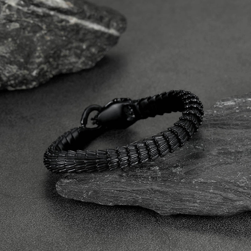 Viking Snake J��rmungandr Bracelet Stainless Steel Bangle Bracelet