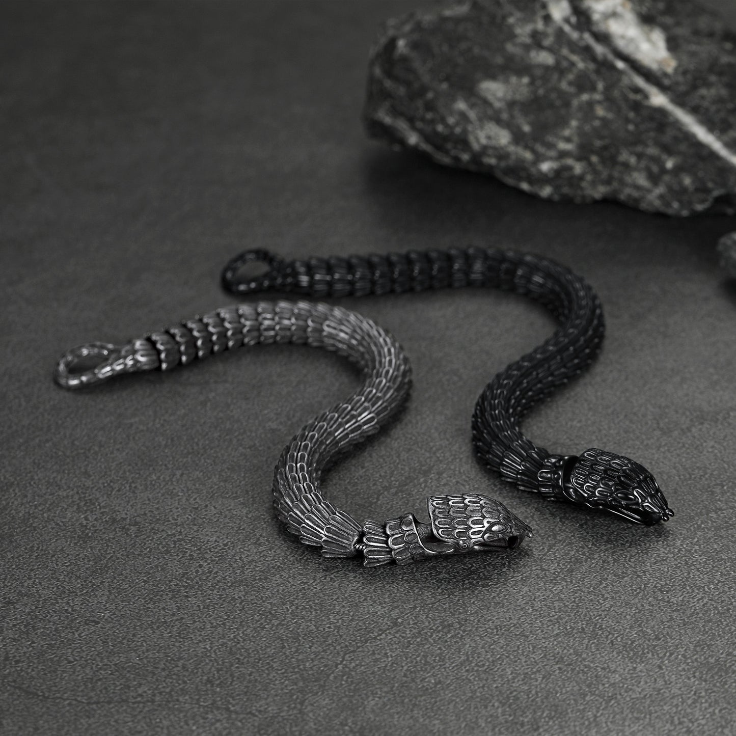 Viking Snake J��rmungandr Bracelet Stainless Steel Bangle Bracelet