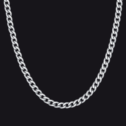 Sturdy Cuban Link Chain Necklace Lobster Clasp for