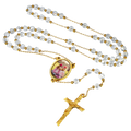 Personalized Photo Rosary Beads Cross Necklace With Picture for