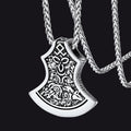 Flash Battle Axe Viking Celtic Knot Necklace for