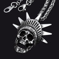 Flash Gothic Statue of Liberty Skull Necklace for