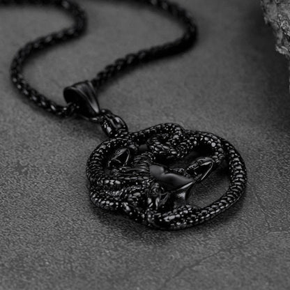 Mythology Medusa Gorgon Necklace Stainless Steel