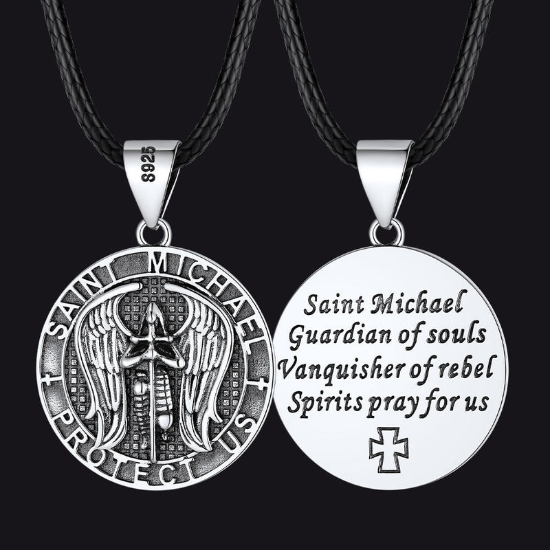 Christian Saint Michael Pendant Necklace Medal for