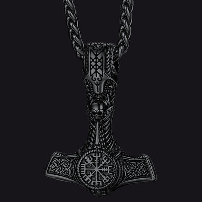 Viking Thor's Hammer Mjolnir Necklace Pendant for
