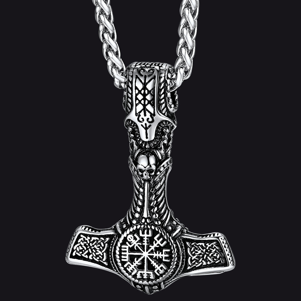 Viking Thor's Hammer Mjolnir Necklace Pendant for