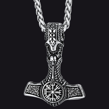Viking Thor's Hammer Mjolnir Necklace Pendant for