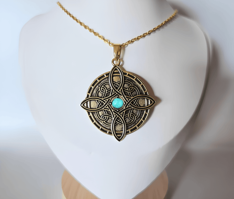 Turquoise Witch���s Knot Necklace