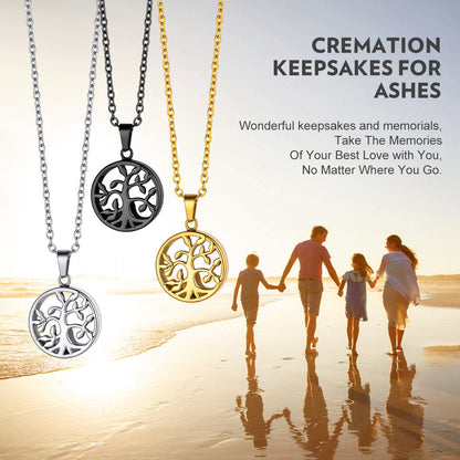 Cremation Tree of Life Urn Necklace for Ashes Memorial Gift