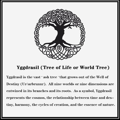 Tree of Life Runes 925 Silver Viking Pendant