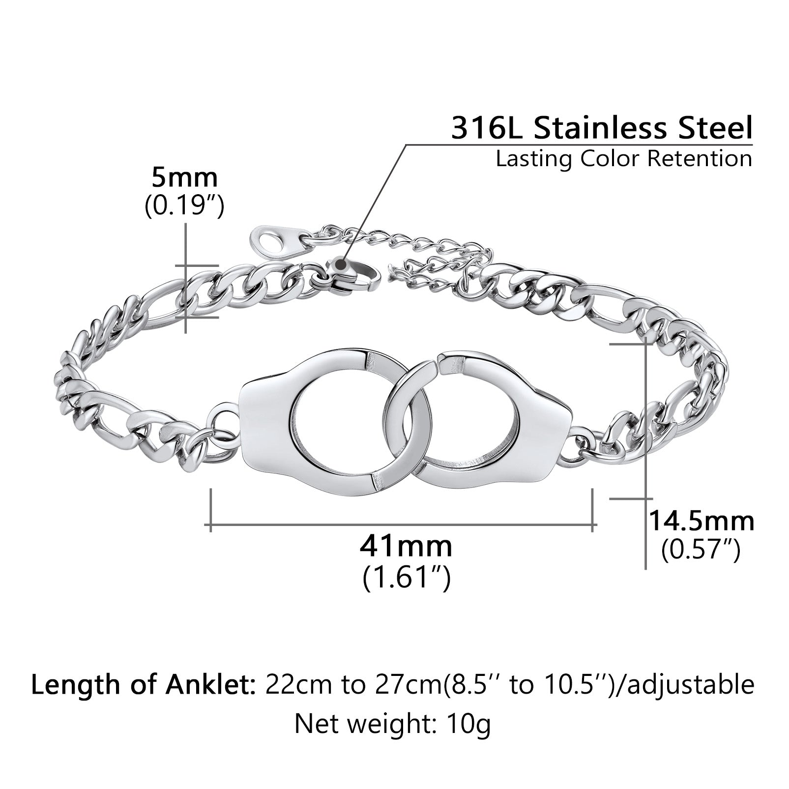 Handcuff Chain Ankle Bracelet for
